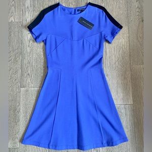 French Connection short sleeve dress with back zipper and hook and eye enclosure
